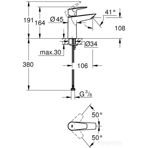 Смеситель Grohe Bauedge 23904001