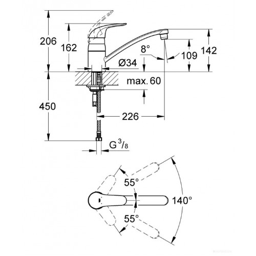 Смеситель Grohe Euroeco 32750000