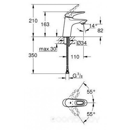 Смеситель Grohe Eurostyle 32468003