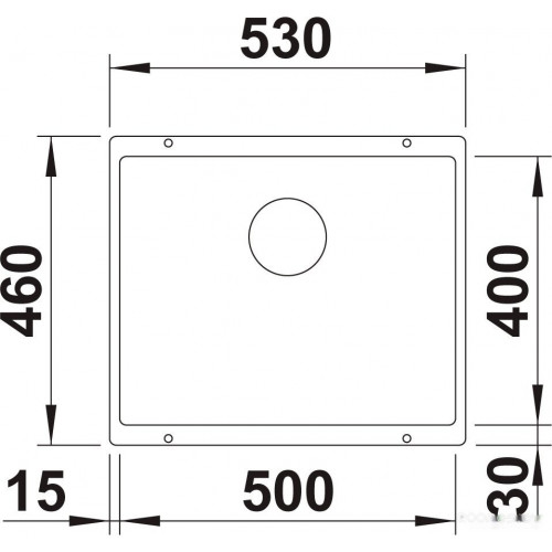 Кухонная мойка Blanco Rotan 500-U 523076 (белый)