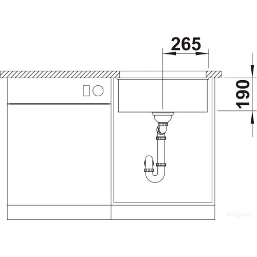 Кухонная мойка Blanco Rotan 500-U 523076 (белый)