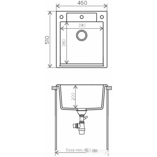 Кухонная мойка Polygran Argo-460 (белый хлопок 36)