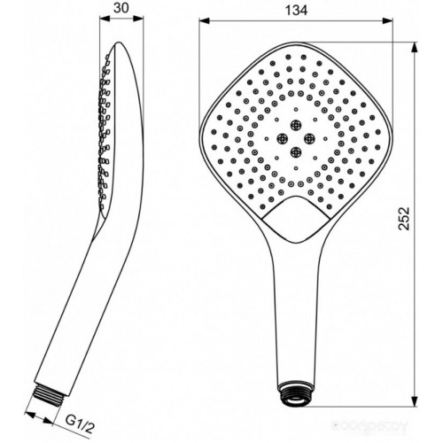 Душевая лейка Ideal Standard Evo Jet Diamond XL3 B1760AA