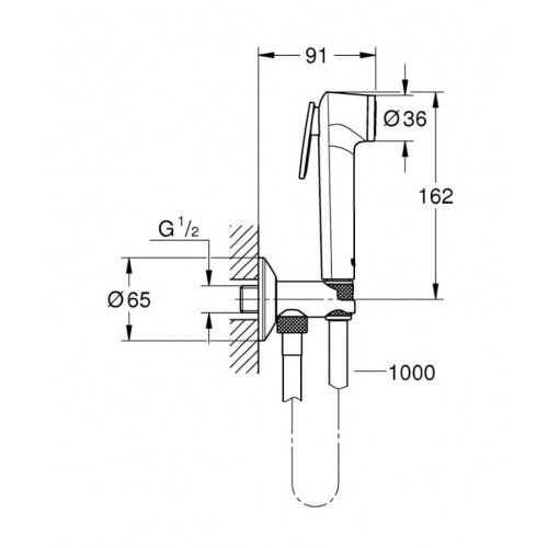 Набор псевдобиде Grohe Tempesta-F Trigger Spray 26358000