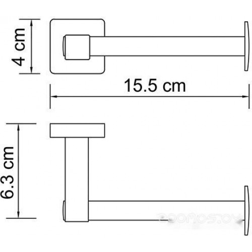 Держатель для туалетной бумаги Wasserkraft Dill K-3996