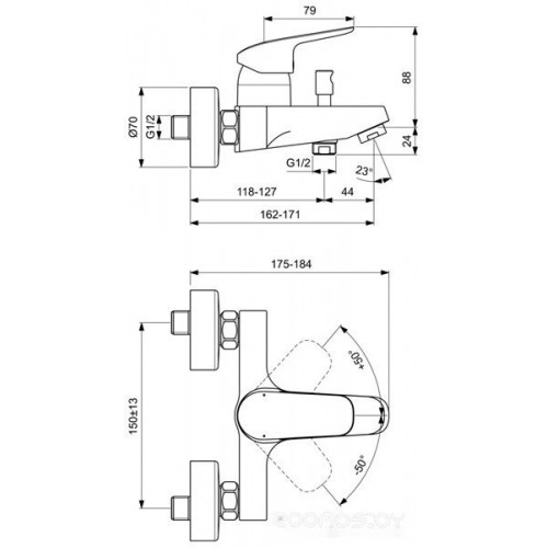 Смеситель Ideal Standard Ceraflex B1721AA