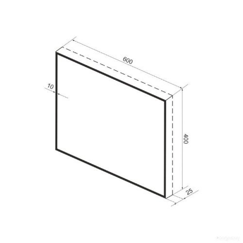 Зеркало Wellsee Зеркало с фоновой LED-подсветкой 7 Rays' Spectrum 172200790, 60 х 40 см (с сенсором и регулировкой яркости освещения)