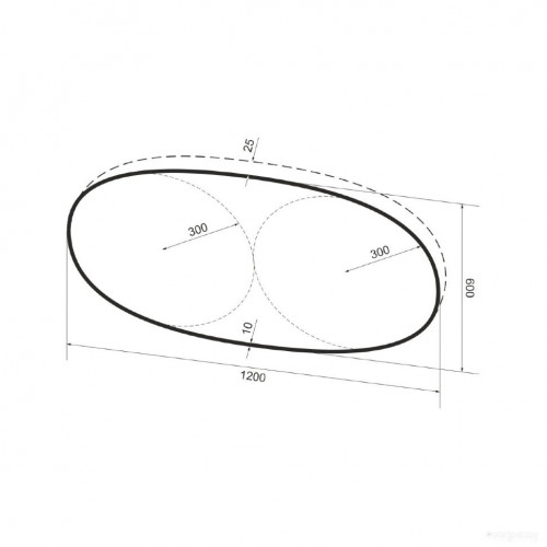 Зеркало Wellsee Зеркало с фоновой LED-подсветкой 7 Rays' Spectrum 172201960, 120 x 60 см (с сенсором и регулировкой яркости освещения)