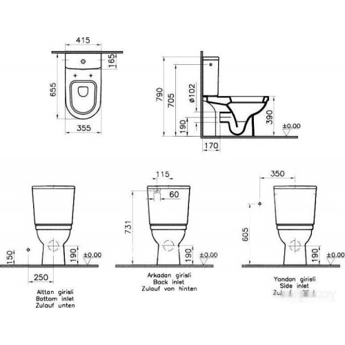 Унитаз Vitra Form 300 5226L003-0075 (без сиденья)