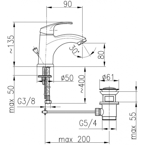 Смеситель Armatura Krzem 4212-815-00