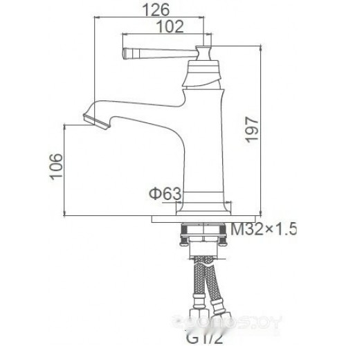 Смеситель Gerhans K20G K11020G