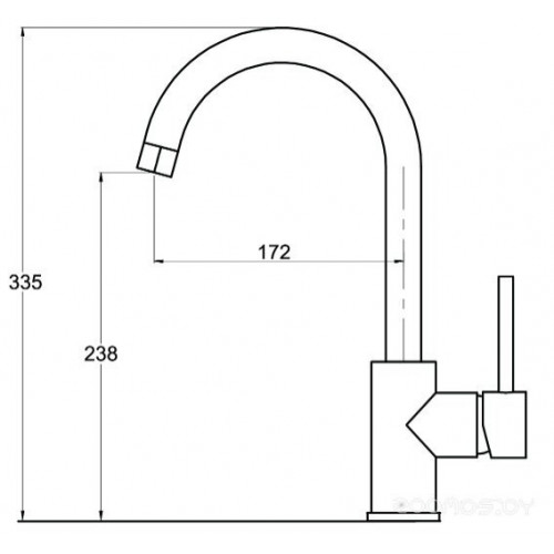 Смеситель AquaSanita Sabia 5523 222 graphite