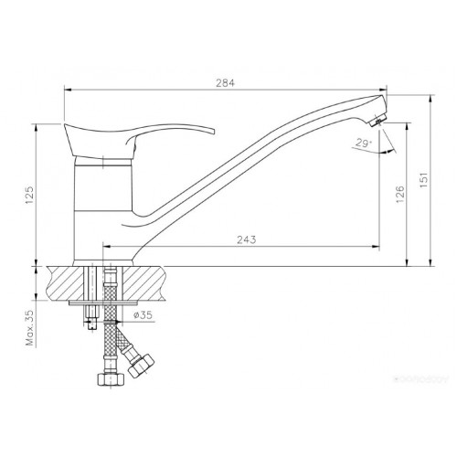 Смеситель Gran-Stone GS 101 309 темно-серый