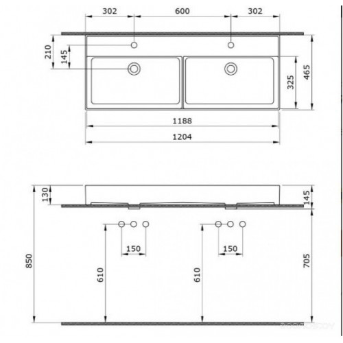 Умывальник Bocchi Milano 1393-001-0132 (белый)