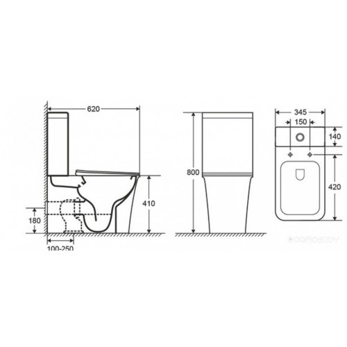 Унитаз CeramaLux 1223A
