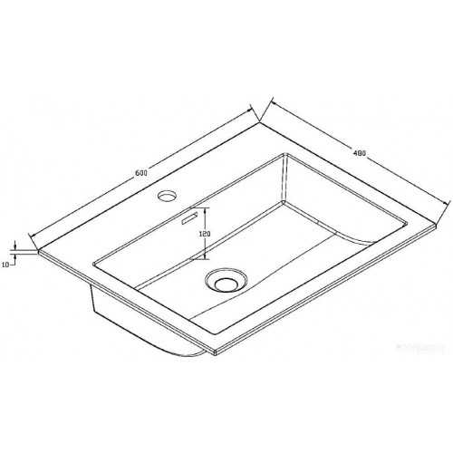 Умывальник Vincea VCB-13600W