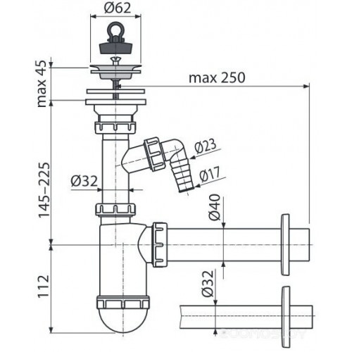 Сифон Alcaplast A410P