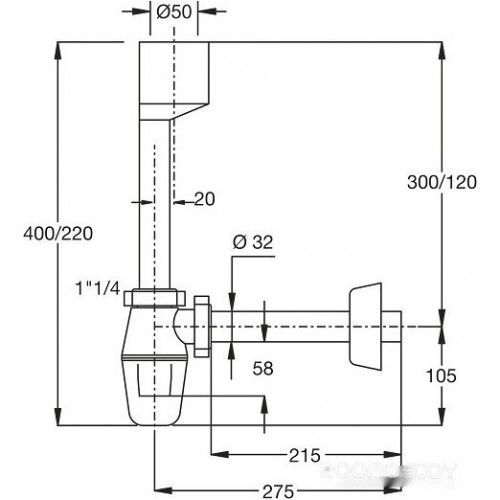 Сифон Bonomini 2126CP32B0