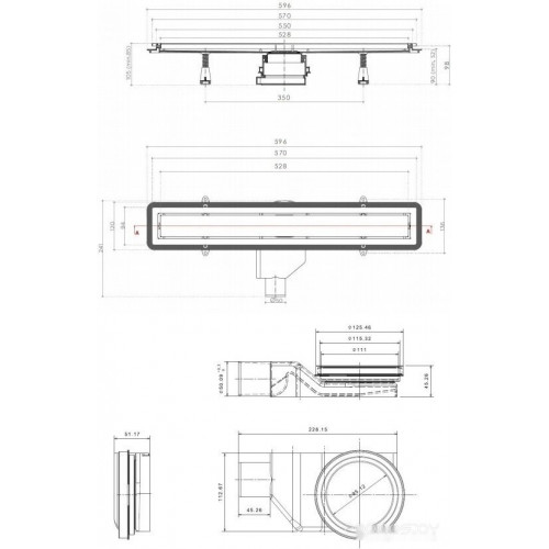 Сифон Pestan Confluo Premium White Glass Line 550