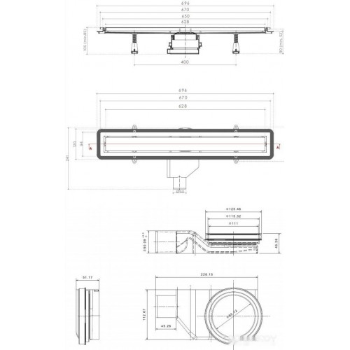 Сифон Pestan Confluo Premium White Glass Line 650