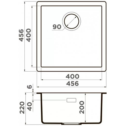 Кухонная мойка Omoikiri Yamakawa 45T Integra-PL 4997256 45,6x45,6 платина