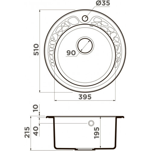 Кухонная мойка Omoikiri Tovada 51-SA 4993412 51x51 бежевый