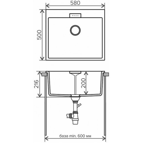 Мойка кухонная TOLERO Loft TL-580 саванна