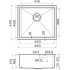 Кухонная мойка Omoikiri Kasen 49-16-INT-IN 4997053 49x44 нержавеющая сталь