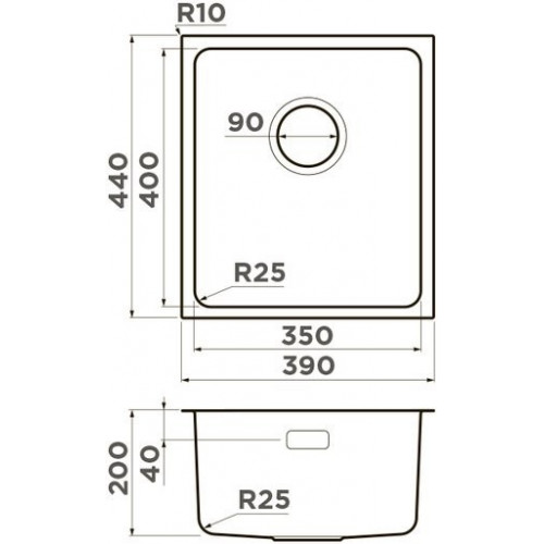 Кухонная мойка Omoikiri Tadzava 39-U/I-LG 4993262 39x44 светлое золото