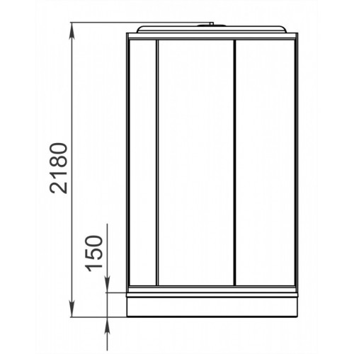 Душевая кабина Domani-Spa Simple 110 V1.2 100x100 прозрачное стекло / белые стенки