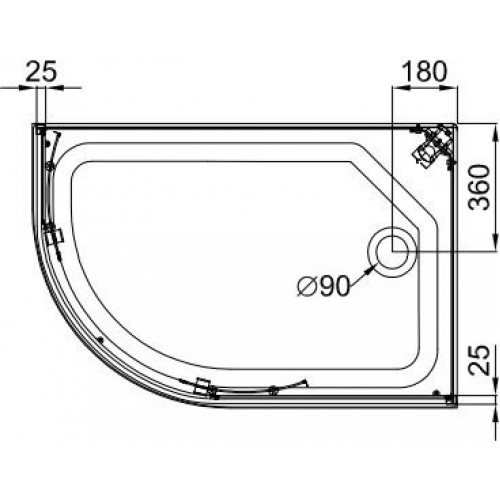 Душевая кабина Triton Коралл А3 120x80 стекла мозаика правая