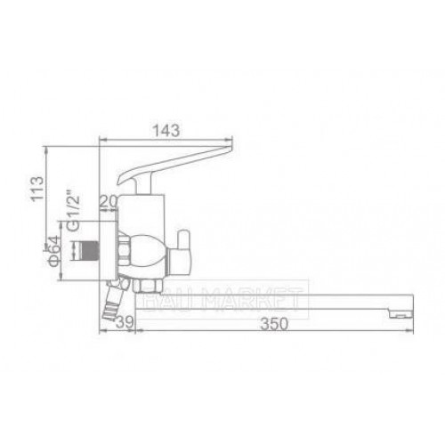 Смеситель для ванны Ledeme L2274 (L2274)