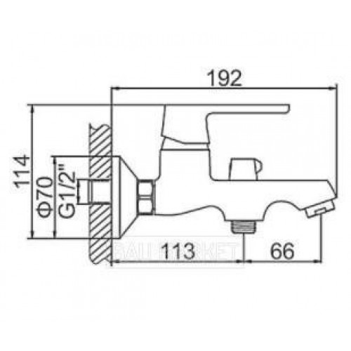 Смеситель для ванны Ledeme L3277W (L3277W)