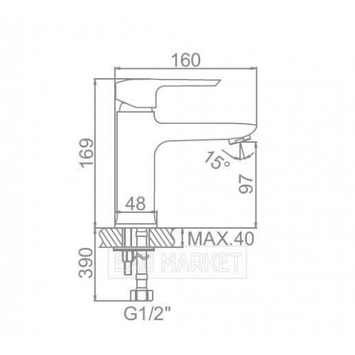 Смеситель для умывальника Ledeme L1058 (L1058)