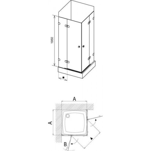 Душевой уголок Ravak Brilliant BSRV4-100 100x100 стекло chrom+Transparent