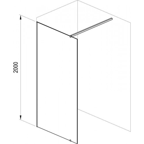 Душевой уголок Ravak Walk-In Wall 90 стекла прозрачные, профиль серебристый