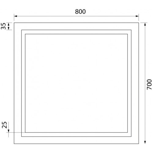 Зеркало Iddis Zodiac 80 ZOD8000i98 80x70 c LED-подсветкой