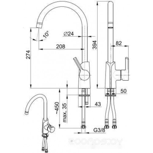 Смеситель Armatura Angelit 6713-915-40