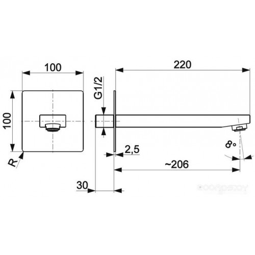 Излив Armatura Logon 836-005-00