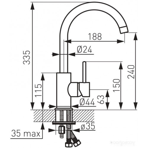 Смеситель Ferro Lugio Black BLG4BL-12