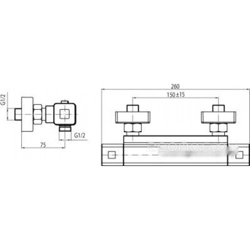 Смеситель Valvex Estil Square Plus 2447170