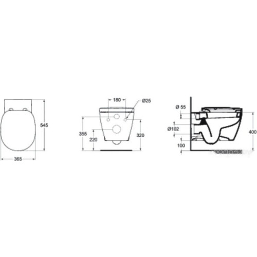 Унитаз Ideal Standard Connect E803501 (без сиденья)