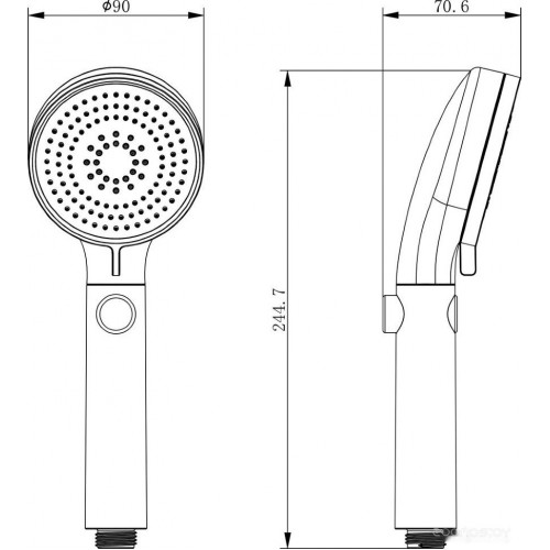 Душевая лейка Lemark LM0818CW