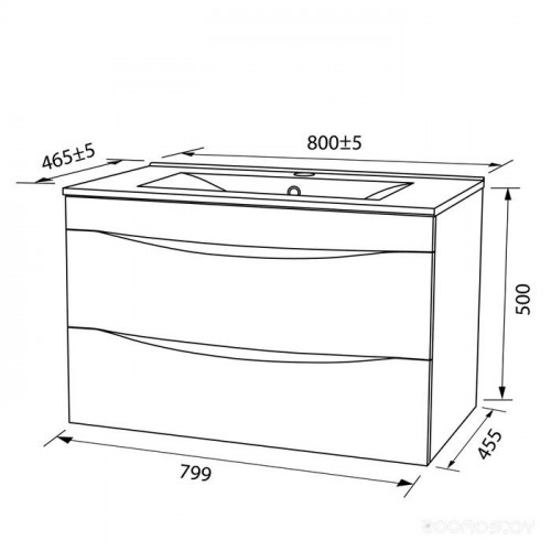 Тумба IDDIS Cloud CLO80W0i95K