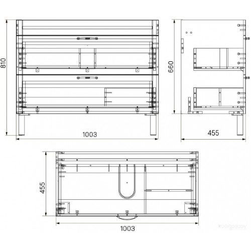 Мебель для ванных комнат IDDIS Тумба с умывальником Oxford 100 OXF10W1i95K