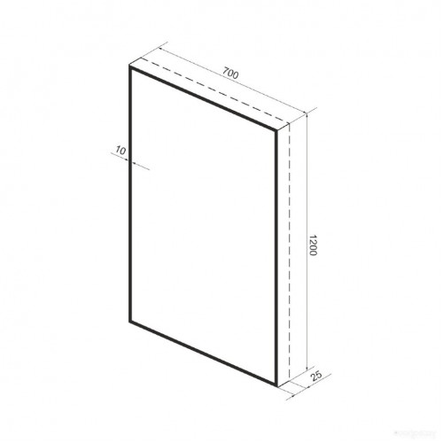 Зеркало Wellsee , Зеркало с фоновой LED-подсветкой 7 Rays' Spectrum 172201040, 70 х 120 см (с сенсором и регулировкой яркости освещения)