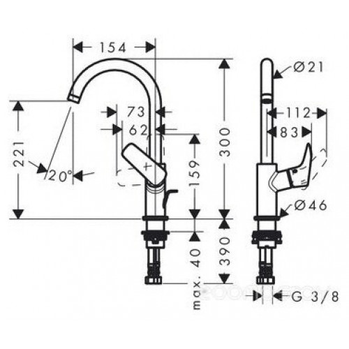 Смеситель Hansgrohe Logis 71130000