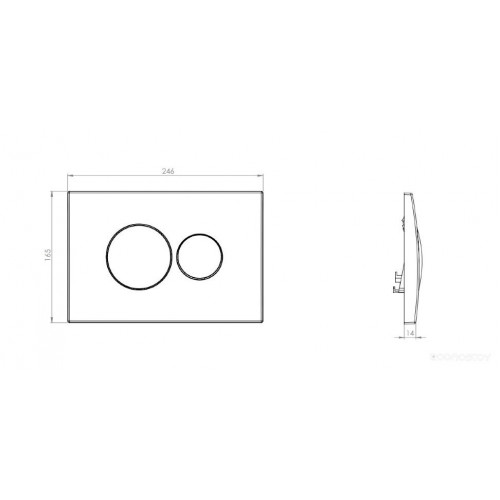Система инсталляции Eccellenza tecnica с кнопкой хром (круглая) и унитазом Idevit Halley Rimless с сиденьем Ultra (152.4.501.8088+152.7.312.088+SETK3204-2616-001-1-6000)