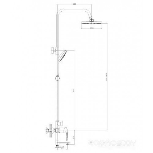 Душевая система Rossinka Silvermix T40-46