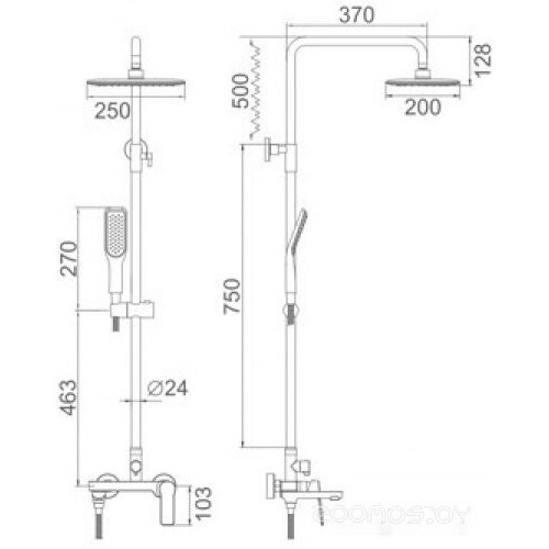 Душевая система Ledeme L2414